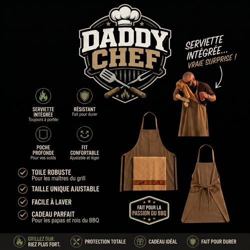 Daddy Chef — Le Tablier BBQ de l'Élite